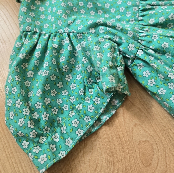 Vintage Ceil Ainsworth green 3-piece floral prairie apron dress set - Picture 9 of 11